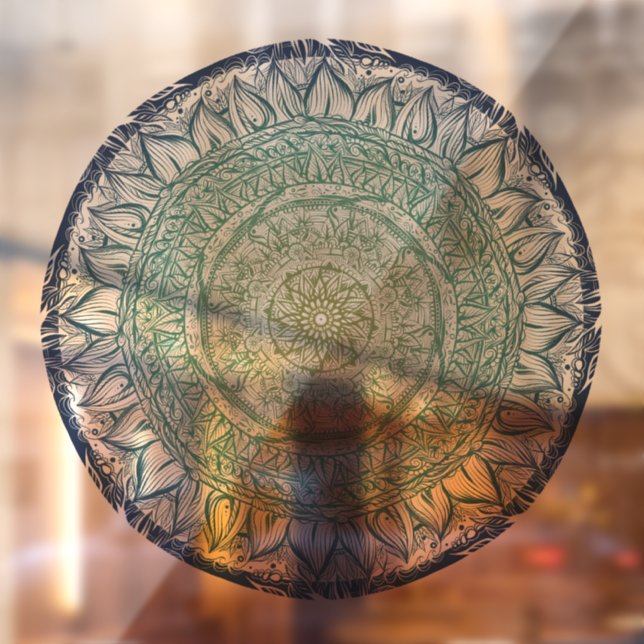 Nature Lovers Mandala Art Mandalase Design Fensteraufkleber (Blatt 2)