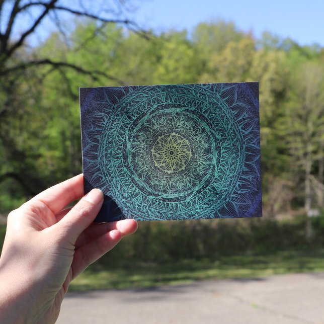 Nature Lovers Mandala Art Mandalase Design Postkarte (Von Creator hochgeladen)
