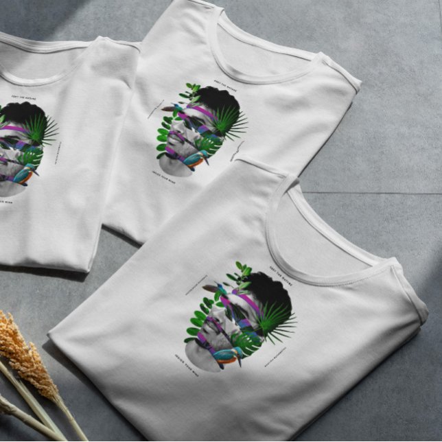 Nature Man Face Collage T-Shirt (Von Creator hochgeladen)