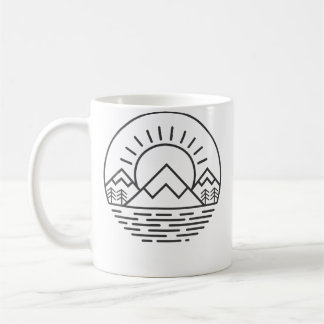 Nature Minimalist Mountains Camping Hiking Kaffeetasse