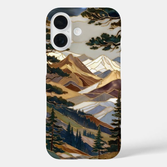 Nature Mountain iPhone Case Forest Landscape Desig (Rückseite)