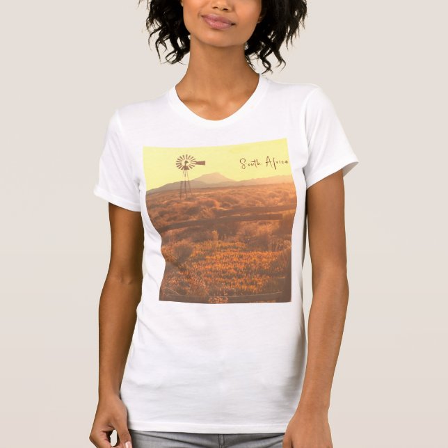 Nature Mountain South Africa ZA Wind Pump T-Shirt (Vorderseite)