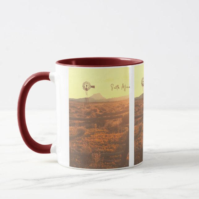 Nature Mountain South Africa ZA Wind Pump Tasse (Links)