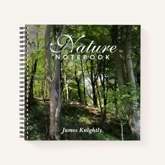 Nature & Natural Woodland Notebook mit Namen Notizbuch (Vorderseite)