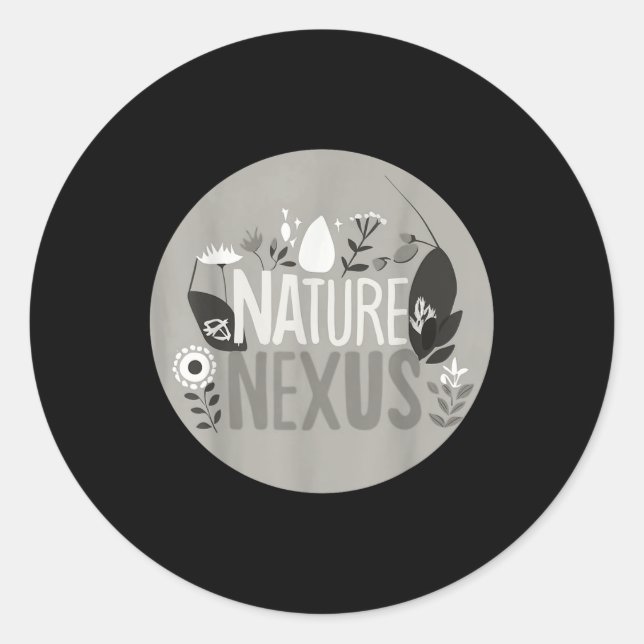 Nature Nexus - Harmonische Natur für die Umwelt P Runder Aufkleber (Vorderseite)