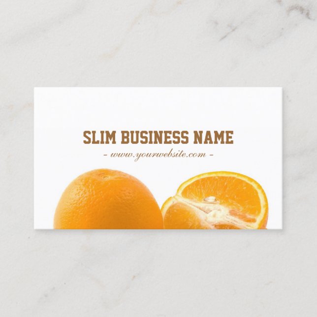 Nature Orange Diet Business Card Visitenkarte
