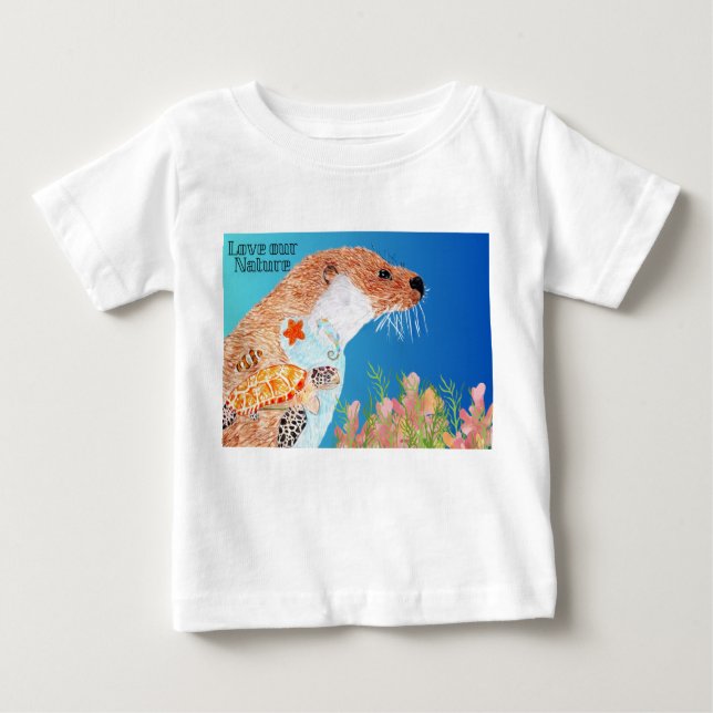 Nature Otter Baby T-shirt (Vorderseite)