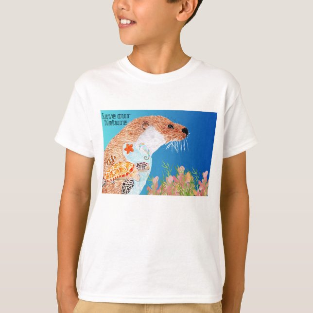Nature Otter T-Shirt (Vorderseite)