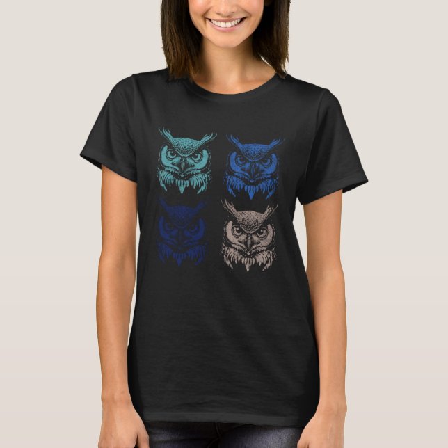 Nature Owl Wildlife Forest Animal Artsy Owl T-Shirt (Vorderseite)