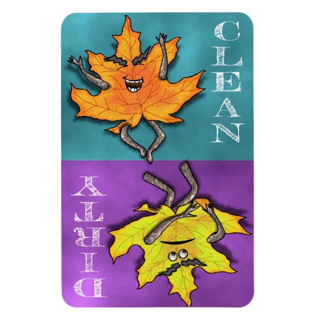 Nature Pal Maple Geschirrspüler Magnet | Sauberkei (Vertikal)