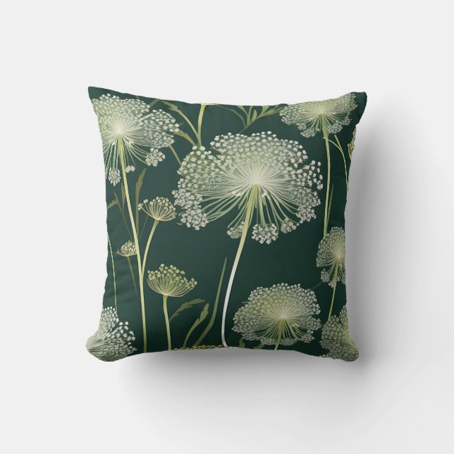 Nature Queen Anne's Lace Pattern Kissen (Vorderseite)