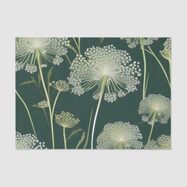 Nature Queen Anne's Lace Pattern Seidenpapier (Vorderseite)
