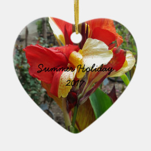 Nature Red Flower Floral Fotograf Keramik Ornament