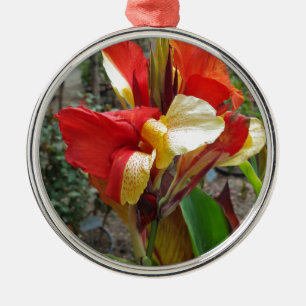 Nature Red Flower Floral Fotograf Ornament Aus Metall