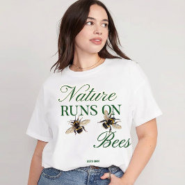 Nature Runs On Bees - Eco-Friendly Bumblebee Tri-Blend Shirt