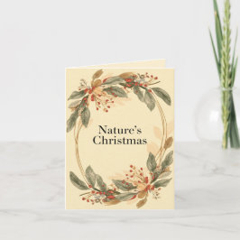 Nature’s Christmas – Minimal Botanical Holiday Karte