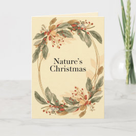 Nature’s Christmas – Minimal Botanical Holiday Karte