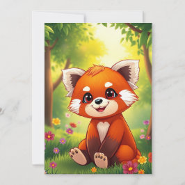 Nature’s Hug in a Cute Red Panda Einladung