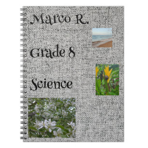 Nature Themed Customizable School Notebook Notizblock