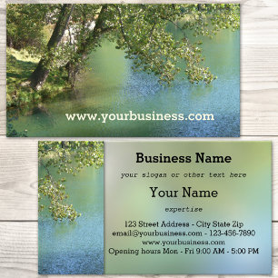Nature Trees Lake Business Card Visitenkarte
