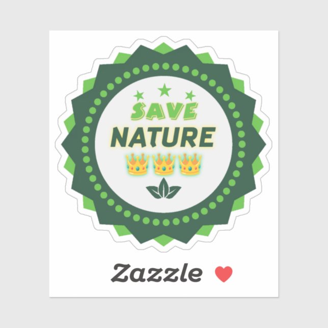 Nature Vinyl Sticker gerettet (Blatt)