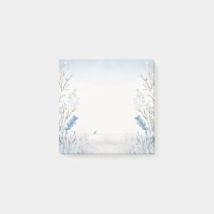 Nature Watercolor Blue Post-It Notes Pad Klebezettel