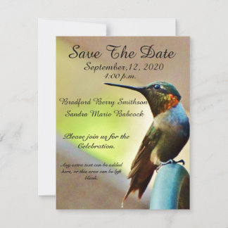 Nature Wedding Hummingbird lädt Save the Date ein
