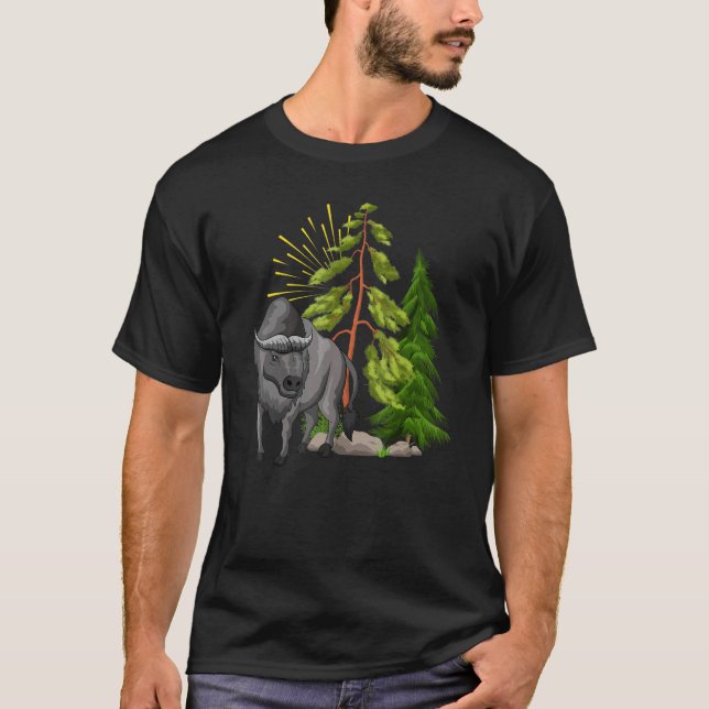 Nature Wild Animal Wildlife Bison Buffalo T-Shirt (Vorderseite)