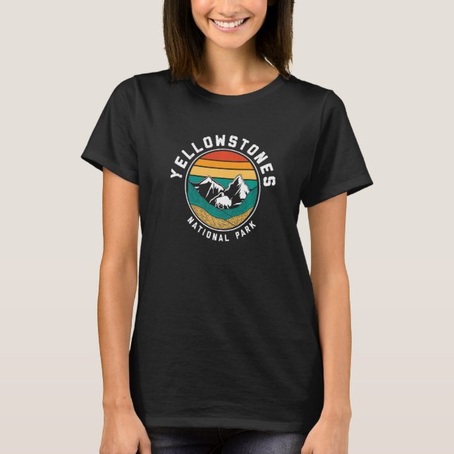 Nature Yellowstone National Park Vintage   T-Shirt (Vorderseite)