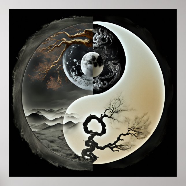 Nature Yin und Yang Poster (Vorne)