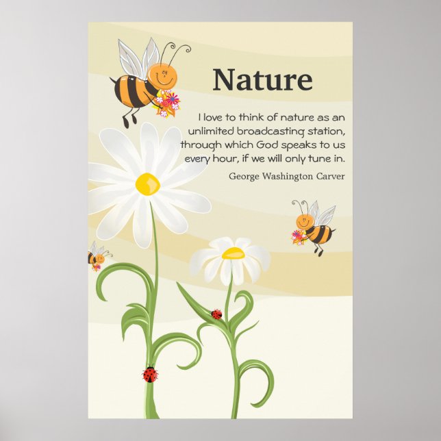 Nature Zitat - George Washington Carver Poster (Vorne)