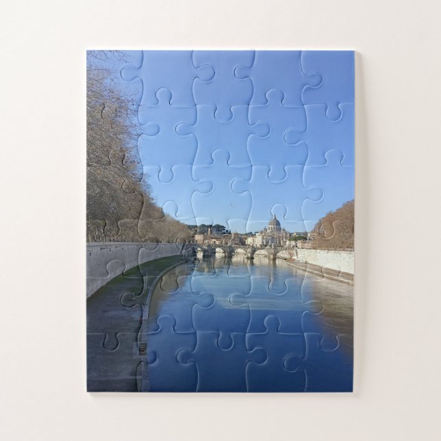 Naturebrücke am Tiber-Fluss Puzzle (Vertikal)