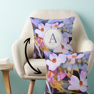 Naturefotografie Lila und Blauer Blütenblättriger Kissen