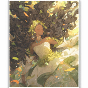 Naturegoddess African American Fantasy Art Aufkleber