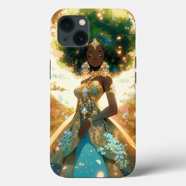 Naturegoddess African American Fantasy Art Case-Mate iPhone Hülle (Rückseite)