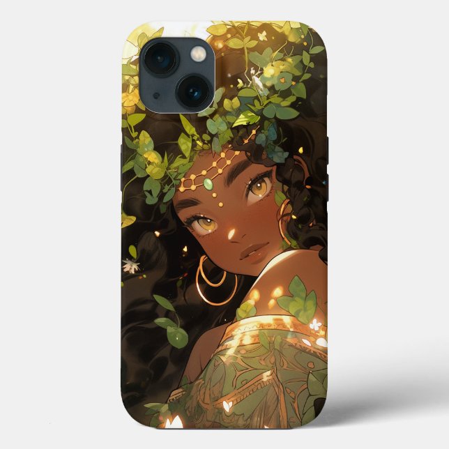 Naturegoddess African American Fantasy Art Case-Mate iPhone Hülle (Rückseite)