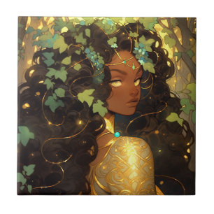 Naturegoddess African American Fantasy Art Fliese