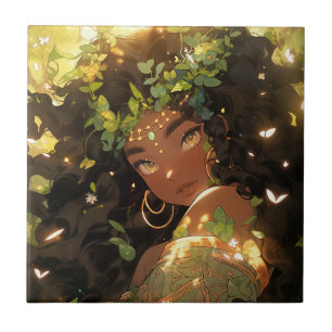 Naturegoddess African American Fantasy Art Fliese