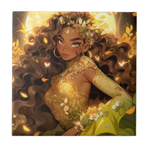 Naturegoddess African American Fantasy Art Fliese