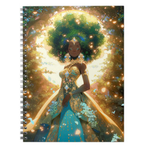 Naturegoddess African American Fantasy Art Notizblock