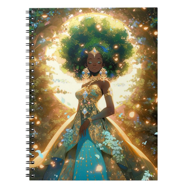 Naturegoddess African American Fantasy Art Notizblock (Vorderseite)