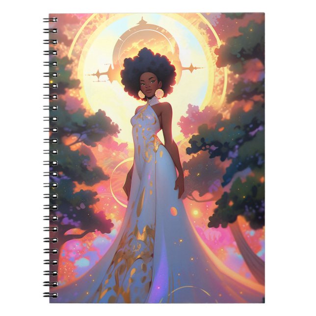 Naturegoddess African American Fantasy Art Notizblock (Vorderseite)