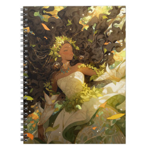 Naturegoddess African American Fantasy Art Notizblock