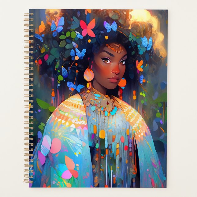 Naturegoddess African American Fantasy Art Planer (Vorderseite)