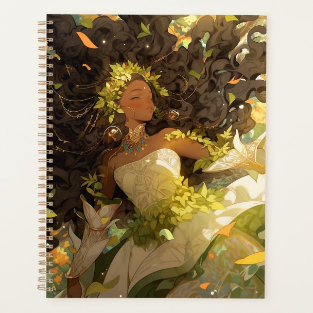 Naturegoddess African American Fantasy Art Planer (Vorderseite)