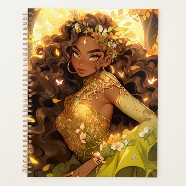 Naturegoddess African American Fantasy Art Planer (Vorderseite)