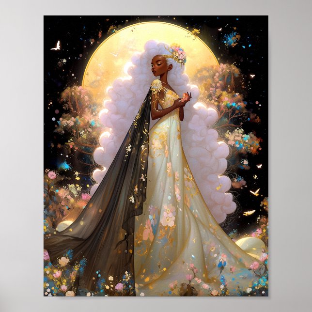 Naturegoddess African American Fantasy Art Poster (Vorne)
