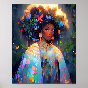 Naturegoddess African American Fantasy Art Poster