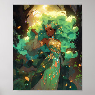 Naturegoddess African American Fantasy Art Poster