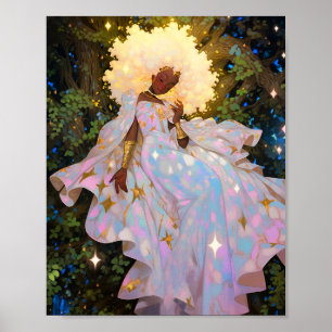 Naturegoddess African American Fantasy Art Poster
